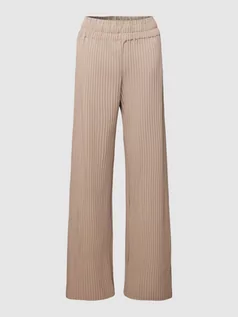 Spodnie damskie - Spodnie materiałowe z elastycznym pasem model ‘ALISA’ - grafika 1