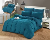 Pościel - Cotton World Pościel dwustronna 200x220 4cz FBS2610 odcienie niebieskiego - miniaturka - grafika 1