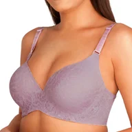 Biustonosze - Linaise Biustonosz usztywniany z koronką 1691 Silvia 80E Brudny róż - miniaturka - grafika 1