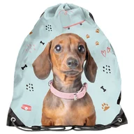 Worki na buty - Worek na obuwie buty sportowe WF Piesek Pies Jamnik Na sznurkach - miniaturka - grafika 1