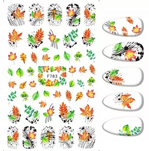 Naklejki Do Zdobienia Paznokci Wzorki Jesień F-783 - Ozdoby do paznokci - miniaturka - grafika 1