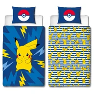 Pościel dla dzieci - Dwustronna Pościel Pikachu Pokemon 140x200 - miniaturka - grafika 1