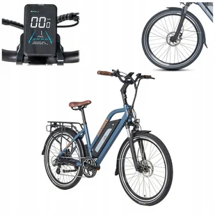 Rower Elektryczny JOBOBIKE Commuter niebieski - Rowery elektryczne - miniaturka - grafika 1