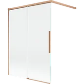 Parawany nawannowe - Mexen Rox parawan nawannowy 2-skrzydłowy rozsuwany 120 x 150 cm, transparent, miedź szczotkowana - 8C9-120-003-65-00 - miniaturka - grafika 1