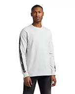 Koszulki męskie - G-STAR RAW Męski T-shirt z logo Tape Tweeter ls, Szary (Cool Grey C443-1295), S - miniaturka - grafika 1