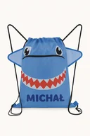 Plecaki szkolne i tornistry - Worek plecak dla dzieci REKIN z imieniem – personalizowany - miniaturka - grafika 1