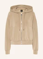 Bluzy damskie - Boss Bluza Rozpinana Elijak braun - BOSS - miniaturka - grafika 1