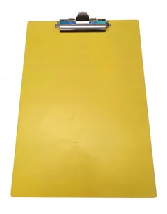 Clipboard podkładka A4 klipem drewniana ZÓŁTY - Deski z klipsem - miniaturka - grafika 1
