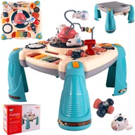 Zabawki interaktywne dla dzieci - Stolik Edukacyjny Interaktywny Panel Muzyczny Pianinko 2w1 - miniaturka - grafika 1