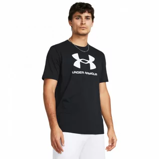 Koszulki sportowe męskie - Męski t-shirt z nadrukiem Under Armour UA Sportstyle Logo Update SS - czarny - UNDER ARMOUR - grafika 1