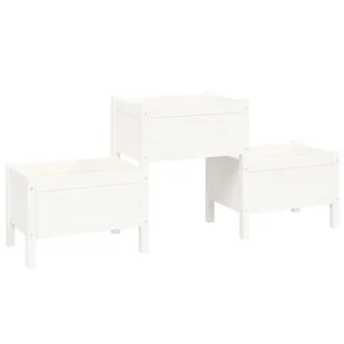 Rustykalna potrójna biała donica ogrodowa M4-W90 - Donice Rustykalna potrójna biała donica ogrodowa M4-W90 - Donice - miniaturka - grafika 1