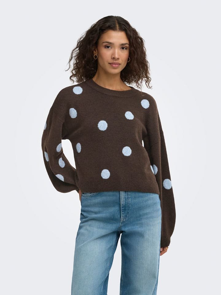 ONLY Sweter w kolorze brązowym