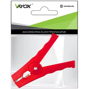 Libox Krokodylek duży czerwony 100A LB0077R LIBOX - Podzespoły elektroniczne - miniaturka - grafika 1