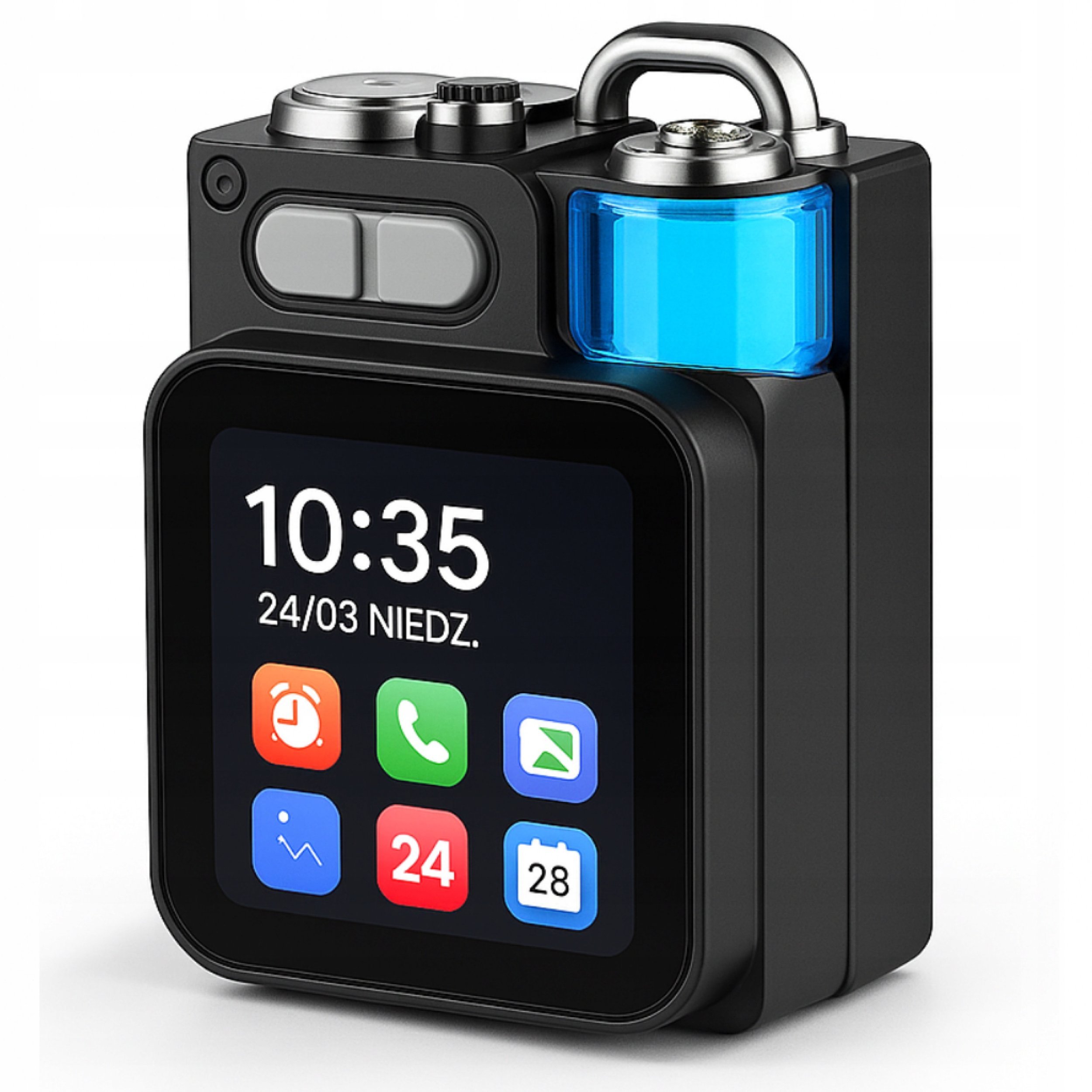 INTELIGENTNY BEZPRZEWODOWY GŁOŚNIK BLUETOOTH SMART PRZENOŚNY CZARNY MENU PL