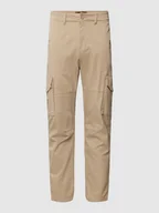Spodnie męskie - Spodnie cargo o kroju tapered fit z kieszeniami cargo - miniaturka - grafika 1