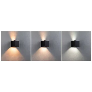 Zewnętrzna lampa ścienna LED Paulmann Cybo, RGBW, 10x10cm, antracytowa - Lampy ogrodowe - miniaturka - grafika 5