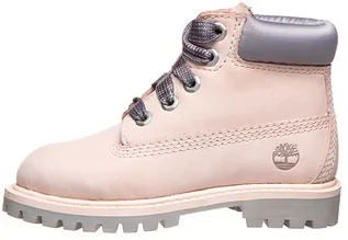 Buty dla dziewczynek - Timberland Skórzane botki "6-In Premium" w kolorze jasnoróżowym - grafika 1