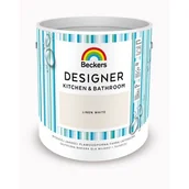 Farby wewnętrzne - Beckers Farba lateksowa Designer KitchenBathroom Linen White 2,5 l - miniaturka - grafika 1