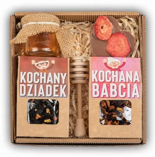Zestaw Prezentowy Upominek Dzień Babci I Dziadka, Herbaty, Miód I Czekolada - Box - Zestawy upominkowe - miniaturka - grafika 1