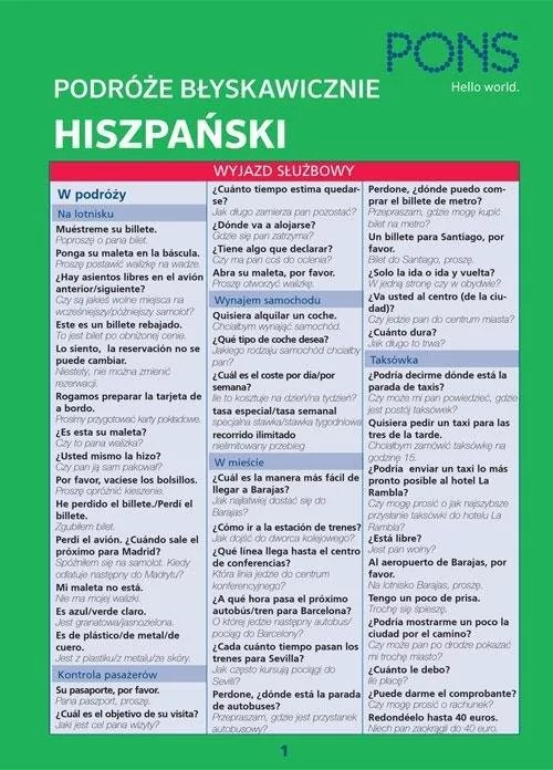 Pons Podróże błyskawicznie. Hiszpański praca zbiorowa