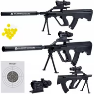 Zabawki militarne - KARABIN PISTOLET NA KULKI AUG ASG REPLIKA LASER - miniaturka - grafika 1