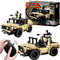 Zabawki zdalnie sterowane - KLOCKI TECHNICZNE R/C AUTO SAMOCHÓD WOJSKOWY 2w1 STEROWANE KONSTRUKCYJNE - miniaturka - grafika 1