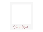 Wesele i ślub - Partydeco Ramka selfie "She said Yes" 59x50 cm PBF3-019R - miniaturka - grafika 1
