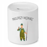 Skarbonki - SKARBONKA DLA WĘDKARZA NAJLEPSZY WĘDKARZ PREZENT z Nadrukiem ze Zdjęciem - miniaturka - grafika 1