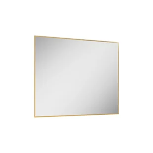 Lustro łazienkowe led barwa neutralna prostokątne 100x80 cm Elita Sharon Square złoty RE061003015570 - Lustra - miniaturka - grafika 1