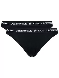 Majtki damskie - KARL LAGERFELD Komplet 2 par fig klasycznych Logo Set 211W2127 Czarny - grafika 1