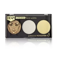 Pozostałe kosmetyki do pielęgnacji twarzy - HEAN HEAN - STROBING FACIAL PALETTE - Professional Highlighters x 3 - Profesjonalna paletka 3 rozświetlaczy do twarzy i ciała HEAP3DICI - miniaturka - grafika 1