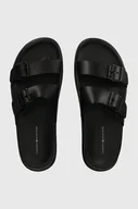 Klapki i japonki męskie - Tommy Hilfiger klapki skórzane D DENSITY BUCKLE SANDAL męskie kolor czarny FM0FM05005 - miniaturka - grafika 1