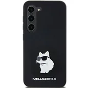 Etui i futerały do telefonów - Karl Lagerfeld Etui Silicone Choupette Metal Pin do Galaxy A35, czarne - miniaturka - grafika 1