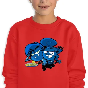 Bluza Dziecięca Czerwona Emo Cosmo&Wanda Mix Wiele Wzorów -164 Cm (14-15) - Bluzy dla dziewczynek - miniaturka - grafika 1