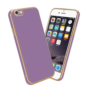 Pokrowiec Do Apple iPhone 6 PLUS / 6S PLUS Etui w Glossy Purpura - Złoto TPU Silikonowe Obudowa Case Cover Cadorabo - Etui i futerały do telefonów - miniaturka - grafika 1