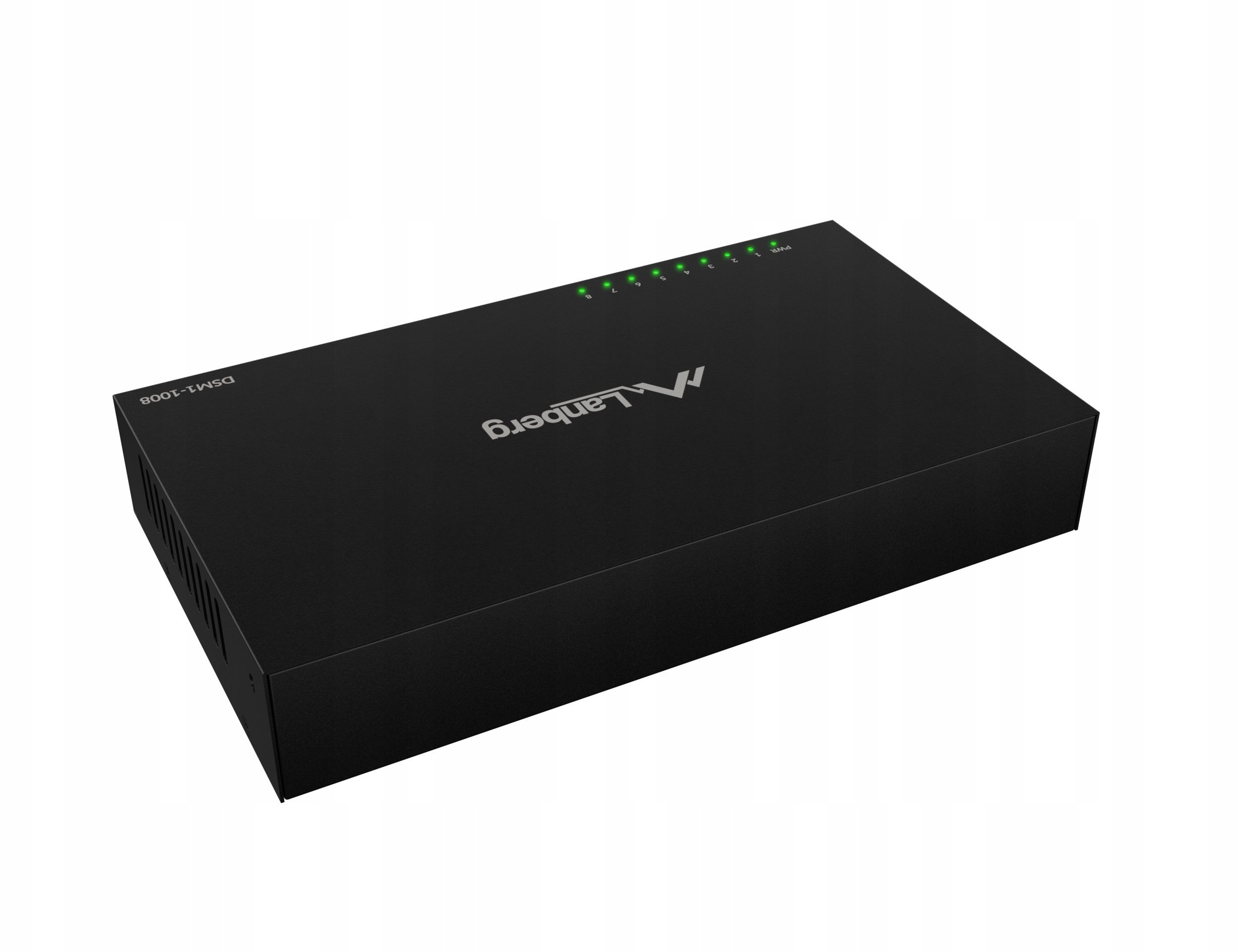 Switch Lanberg SWITCH LANBERG DSM1-1008 8X 1GB/S NIEZARZĄDZALNY GIGABIT ETHERNET DESKTOP 12V OBUDOWA METALOWA