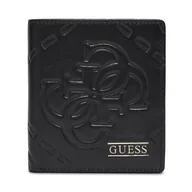 Portfele - Duży Portfel Męski Guess SMBOMG LEA22 Czarny - miniaturka - grafika 1