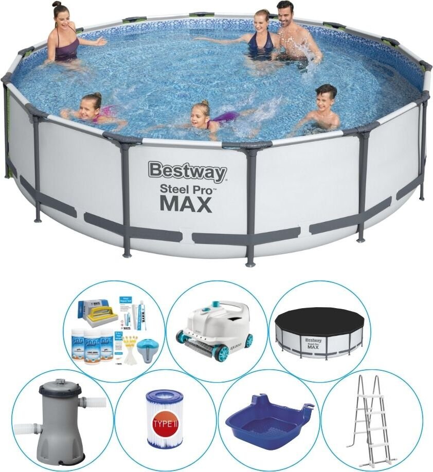 Super zestaw basenowy - Bestway Steel Pro MAX 427x107 cm okrągły