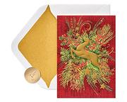 Kartki okolicznościowe i zaproszenia - Papyrus Kartki świąteczne w pudełku, złoty las reniferów świątecznych (12 sztuk) - miniaturka - grafika 1