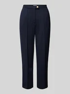 Spodnie damskie - Spodnie materiałowe o kroju slim fit z zakładkami w pasie model ‘PUNTO’ - miniaturka - grafika 1