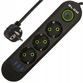 Przedłużacze i rozgałęźniki - PRZEDŁUŻACZ LISTWA ZASILAJĄCA WŁĄCZNIK 3x USB 3 GNIAZDA 3m - miniaturka - grafika 1