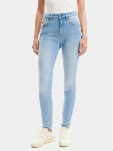 Desigual Jeansy Delaware 24SWDD26 Błękitny Slim Fit - Spodnie damskie - miniaturka - grafika 1