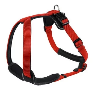 Hunter szelki harness neopren w czerwono-czarnym odcieniu 53-65 cm, 20 mm - Szelki dla psów - miniaturka - grafika 1
