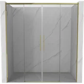 Ścianki i drzwi prysznicowe - Mexen Rox drzwi prysznicowe rozsuwane 200 cm, transparent, złote - 8C2-200-002-50-00 - miniaturka - grafika 1