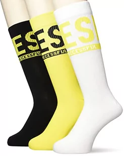 Diesel SKM-RAY-THREEPACK, Skarpetki męskie, Pakiet 3, Czarny (Czarny Beżowy Biały), Large wysoki - Skarpetki męskie - miniaturka - grafika 1