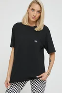 Koszulki sportowe damskie - Vans t-shirt bawełniany kolor czarny - miniaturka - grafika 1