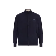 Swetry męskie - Męski Sweter GUESS VAUGHAN LS ZIPPED CARDI BASIC M3YR02Z3052-G7V2 – Granatowy - miniaturka - grafika 1