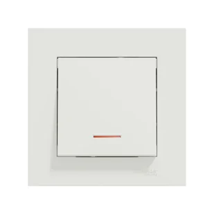 Schneider Electric Przycisk podświetlany Miluz Ed biały - Wyłączniki światła i elektryczne - miniaturka - grafika 1