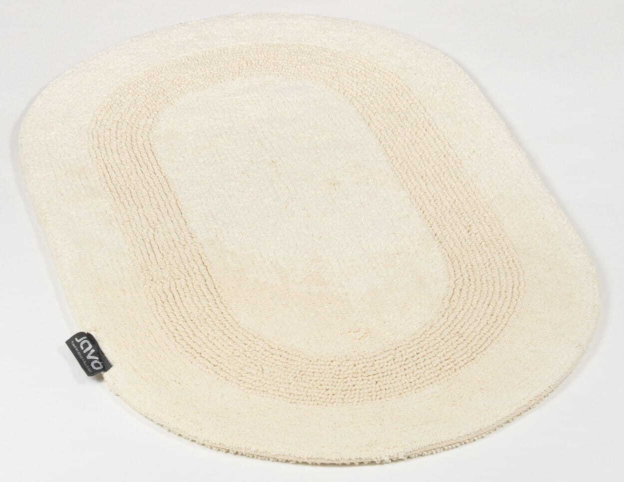 Dywanik kąpielowy, 100% bawełna, gruby owalny dywanik Lux 50x80cm Naturalny