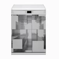 Dekoracje domu - Bluedecor Mata na zmywarkę magnes Szare kafle 60x80 - miniaturka - grafika 1